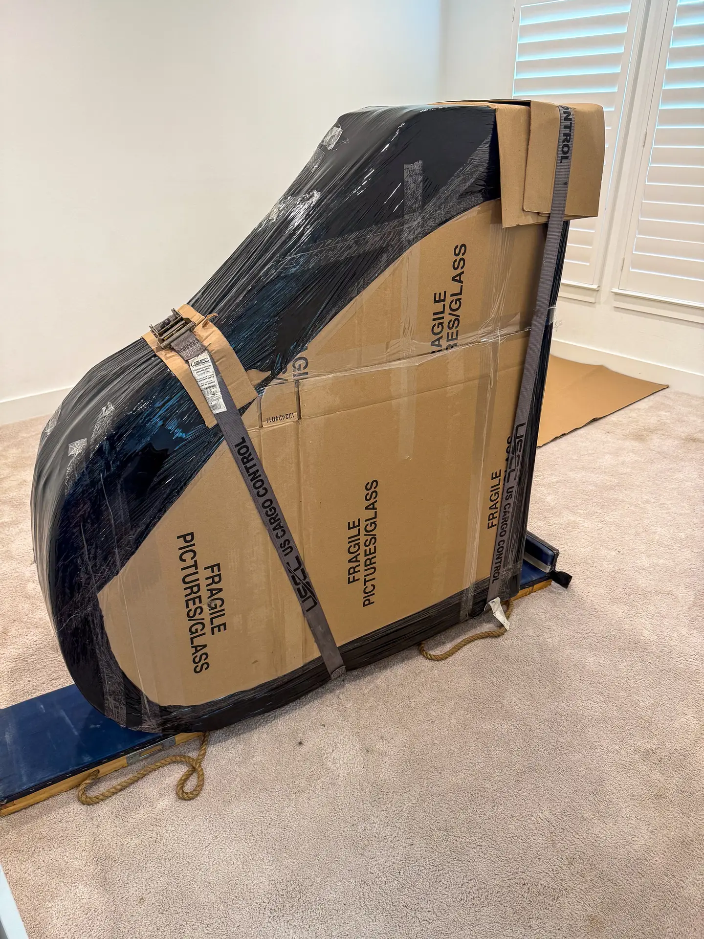 Pool table wrapped for specialty moving